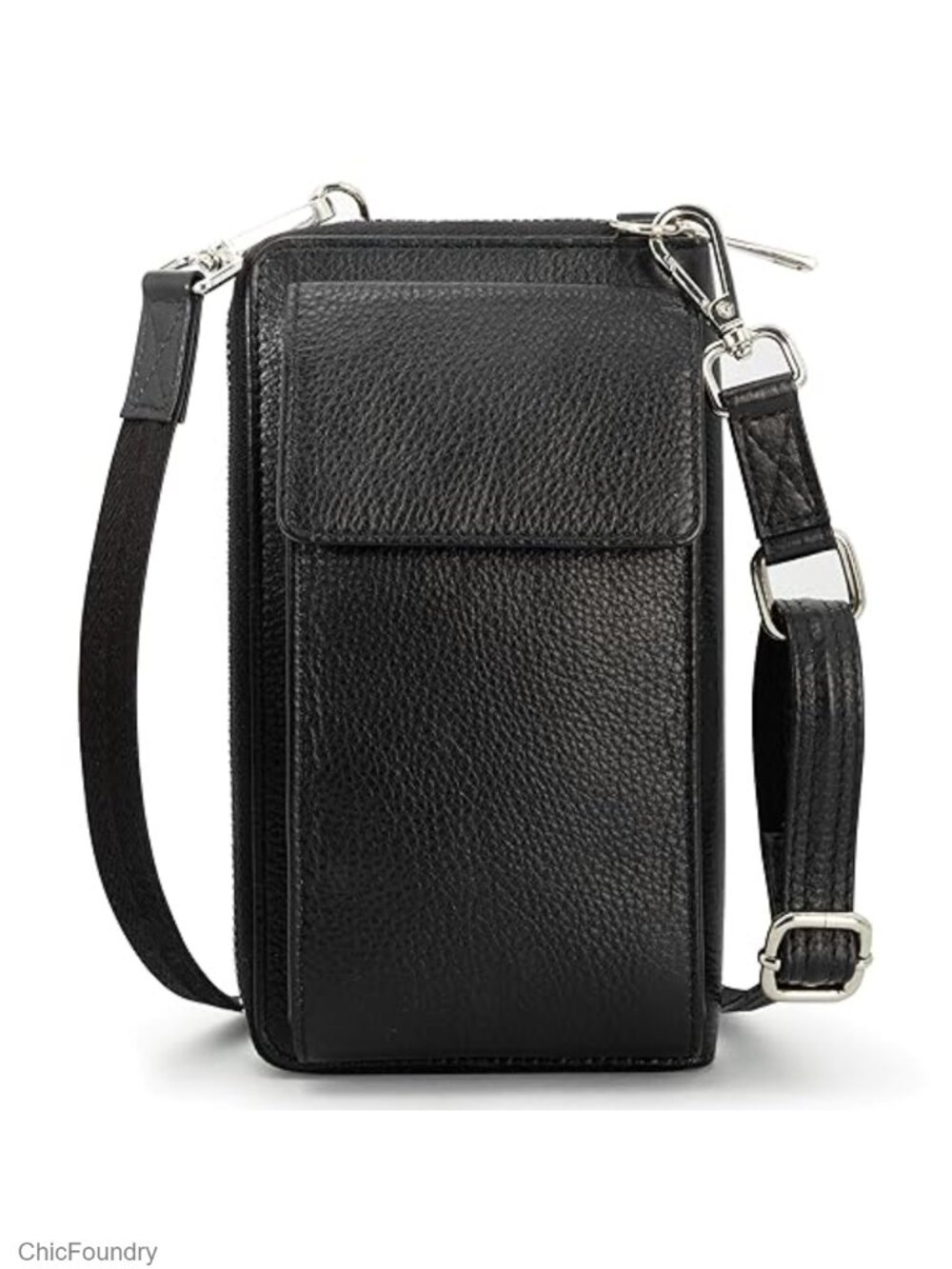 Leather Crossbody Bag RFID Blocking Anti Theft Slash-Proof Strap Phone Wallet